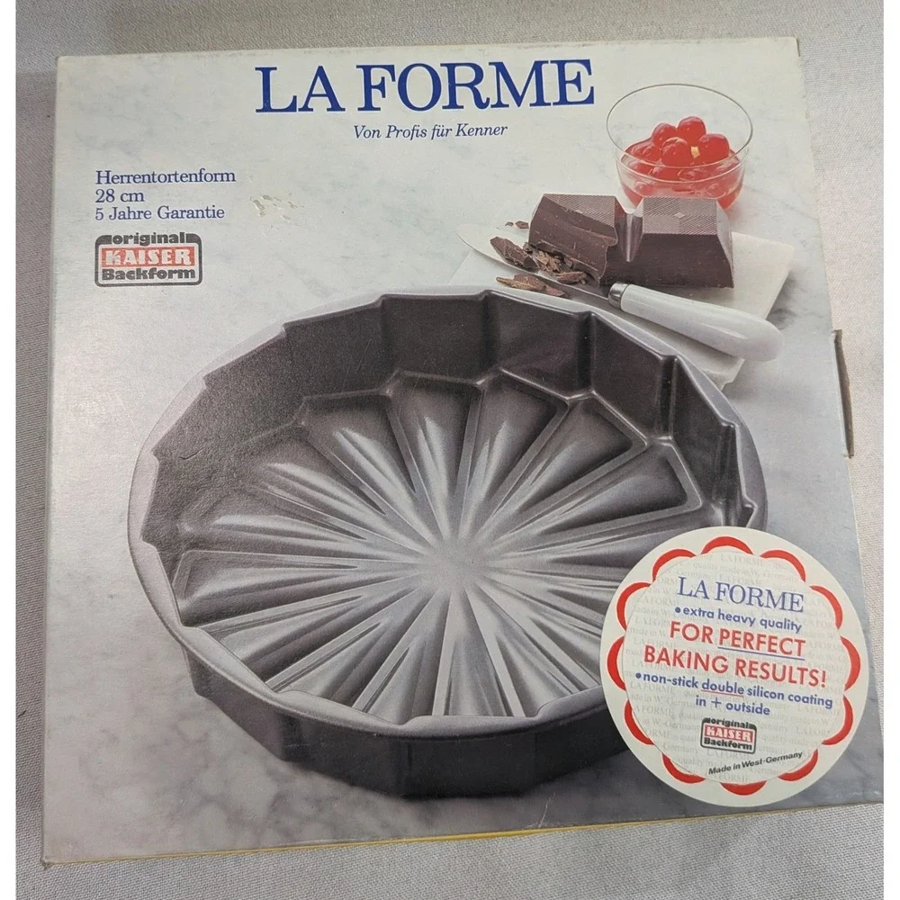 Kaiser La Forme Flan Case Pan 28cm Gray New West Germany Herrentortenform 630236